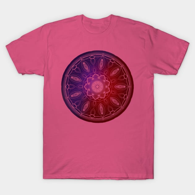 Red & Purple Mandala T-Shirt by Danispolez_illustrations